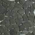 Black Flat Stone Pebble Mosaic Tile